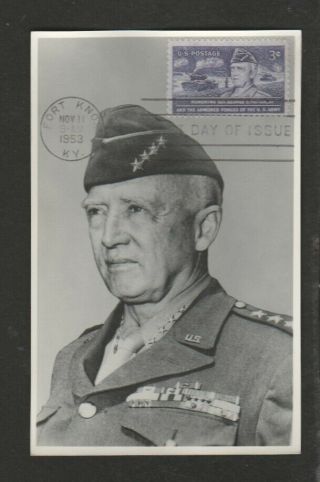 Us 1953 General George Patton Fdc Maximum Card