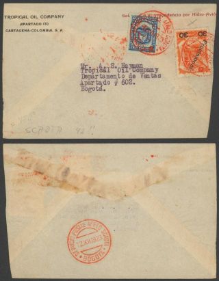 Colombia 1923 - Air Mail Cover To Bogota - Scadta 34823/28