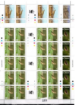 /// 20x Cook Islands - Mnh - Wwf - Nature - Birds - Full Sheets