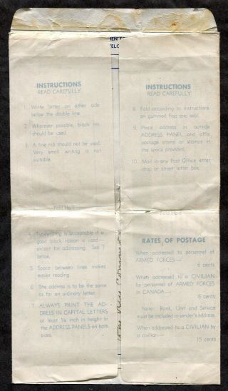 p29 - TIMISKAMING Ontario 1945 AIRGRAPH Cover to IRELAND.  10c Parliament 3