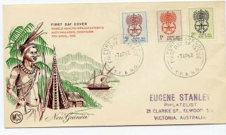 Papua Guinea 1962 Anti - Malaria First Day Cover 164 - 66 Mosquito Insect Fdc