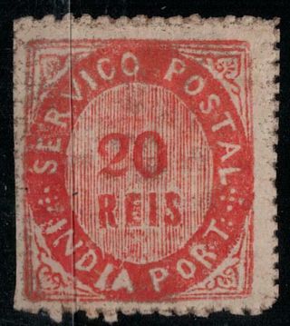 Portuguese India 1873 Sc 23 Scv $200.  00