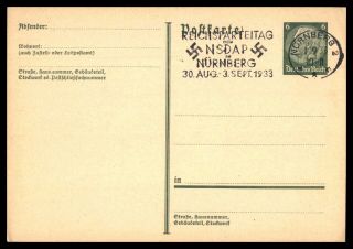 Mayfairstamps Germany 1933 Nurnberg Postal Card Stationery Wwb43817