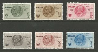 Somalia Air Postal Stamps Cb1 - Cb6 - Semi - Postal - Partial Set - Mnh - Cv $125