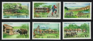 Kenya Zebra Rhino Buffalo Giraffes Game Lodges 6v Mnh Sg 451 - 456