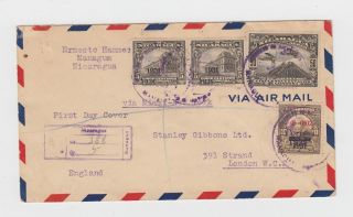 Nicaragua: Scarce Sc.  C16 On R - Fdc Airmail To London