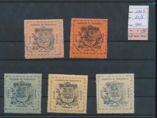 Lk61338 Venezuela 1903 Coat Of Arms Fine Lot Cv 400 Eur