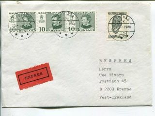 Greenland Express Cover To Gremny 1980
