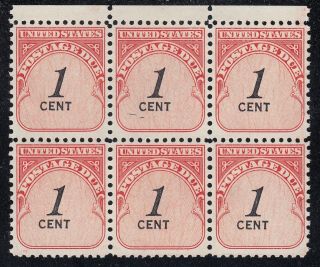 Tdstamps: Us Postage Due Stamps Scott J89 Nh Dull Gum Block Of 6