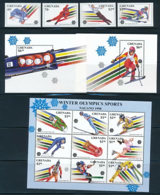 Grenada - Nagano Olympic Games Mnh Sports Set (1998)