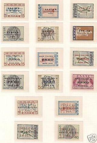 Italian Occ.  Ionic Islands Selection 16 Stamps Mlh Vf