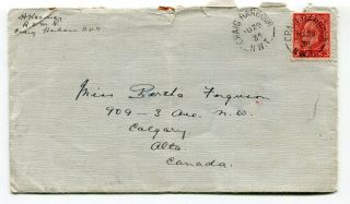 Canada Nwt Eastern Arctic Mail - Craig Harbour 1934 - Rcmp Member Cover To Ab -