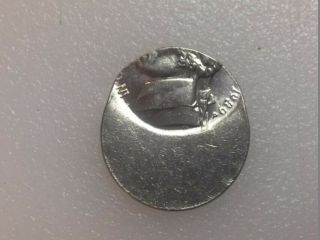 1989 P Jefferson Nickel,  55 Off Center,  Us Error Coin