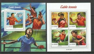 St530 2015 Sierra Leone Sport Table Tennis Ping Pong 1kb,  1bl Mnh Stamps