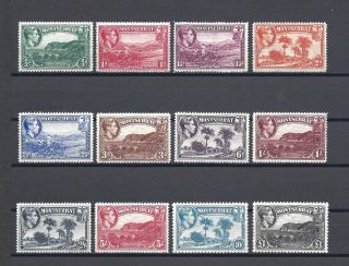Montserrat 1938 - 48 Sg 101a/12 Mnh Cat £110