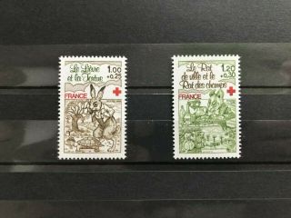 France Stamps 1978 Red Cross Fund Mnh La Fontaine 