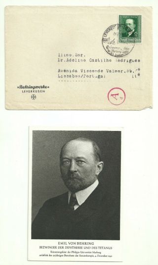 Germany 1940 - Letter,  Postcard Emil Von Behring