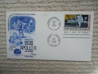 1969 Usa Apollo 11 First Men On The Moon Moon Landing Fleetwood First Day Cover