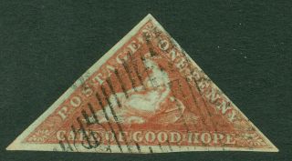 Sg 1 Cape Of Good Hope.  1853 1d Pale Brick - Red.  Fine,  Full Margins Cat £450
