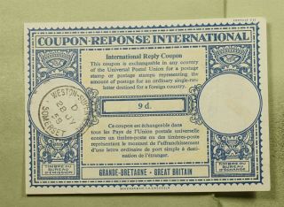 Dr Who 1958 Gb Weston Maire International Reply Coupon E46583