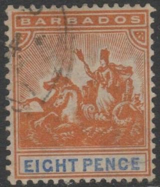 Barbados Kevii 1902 Issue 8d Scott 99 Sg142 Lh
