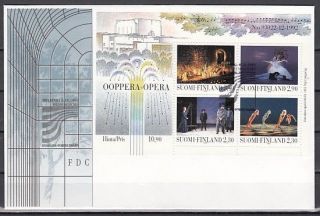 Finland,  Scott Cat.  927 A - D.  Opera & Ballet Issue On A First Day Cover.