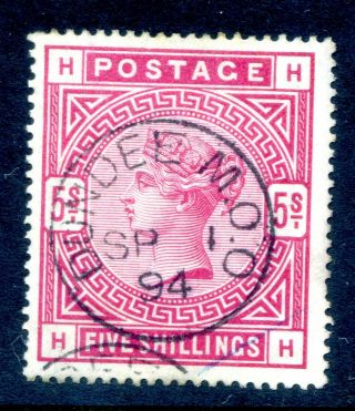 1883 Great Britain 5/ - Rose Sg180 Fine 