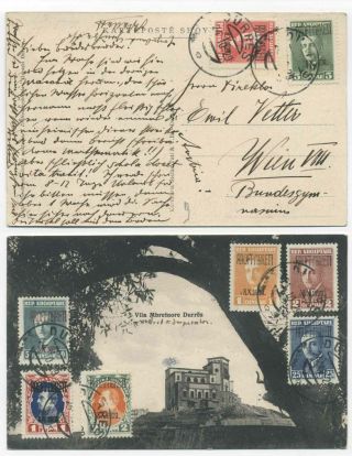 Albania 1929 - Birthday Of The King On Postcard To Vienna