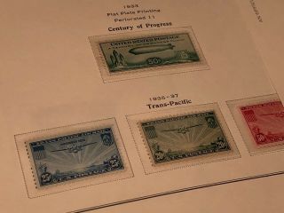Scott Album Page US Postage Stamp Lot / / / Never Hinged / 1918 - 1930 5