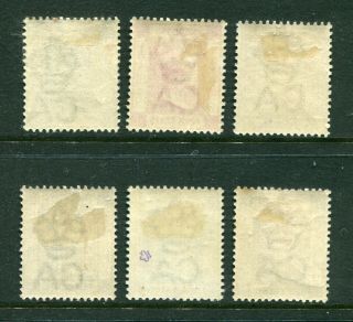 1900/01 China Hong Kong GB QV Colour Change set stamps M/M 2
