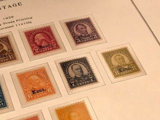 Scott Album Page US Postage Stamp Lot / / / Never Hinged / 1929 - 1931 8