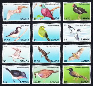 Samoa Birds And Bats 12v Mnh Sc 1142 - 1153 Below Face Value