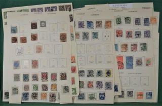 Denmark Stamps Selection Of Early Issues On 14 Pages (t1)