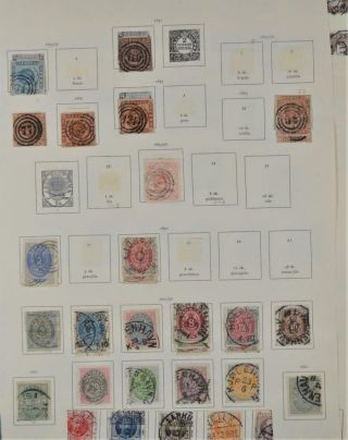 DENMARK STAMPS SELECTION OF EARLY ISSUES ON 14 PAGES (T1) 2