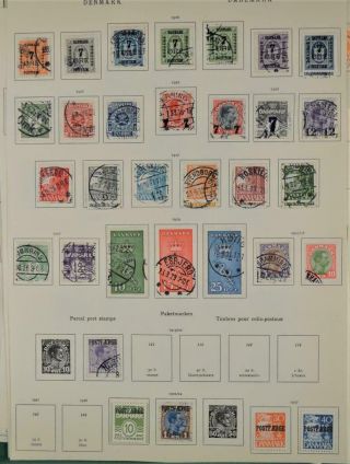 DENMARK STAMPS SELECTION OF EARLY ISSUES ON 14 PAGES (T1) 7