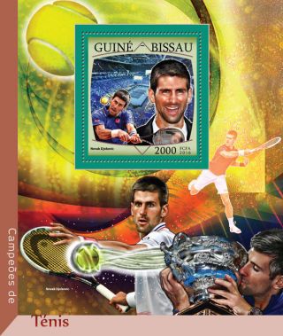 Guinea - Bissau 2016 Mnh Tennis 1v S/s Novak Djokovic Stamps