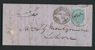 QV INDIA COVER x4 INC 1869 MEERUT TO LAHORE & TYPE 8 CANCEL LOCAL COVERS 5