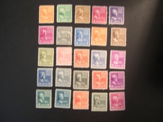 United States 803 - 829,  The 1938 Presidential Stamps Thru The 25 Cent