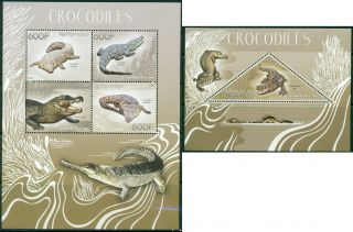 Congo - Crocodiles - Mnh Set Of 4val Sheet And Souvenir Sheet