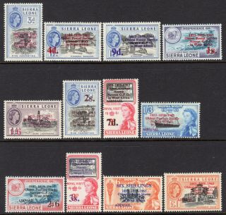 Sierra Leone Qe2 1963 Postal Commemorations Set Sg273 - 84 Lm/mint