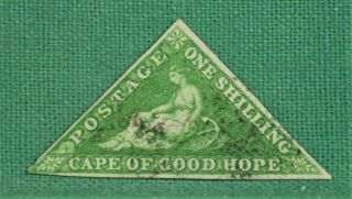 Cape Of Good Hope Triangle South Africa Stamp 1/ - Bright Green Sg 8 (b12)