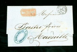 French Levant,  Paquebot Cover Constantinople Turkey To France (o218)