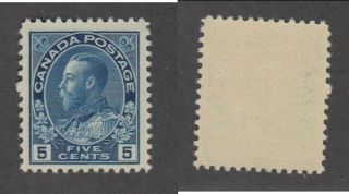 Mnh Canada 5 Cent Kgv Admiral Stamp 111 (lot 15695)