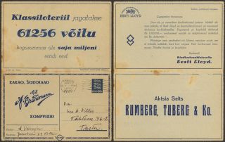 Estonia 1938 - Private Stationery Tallin To Tartu 34848/6