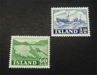 Nystamps Iceland Stamp 261.  266 Og Nh $38