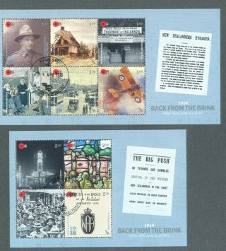 Zealand Back From The Brink - World War I - Military Fine Sheets (2) - 2019