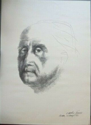 (self) Portrait Of Emilio Greco [italian Sculptor] (hofe932)