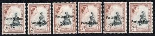Swaziland 1961 Set Of Stamps Mi 4 (i,  Ii),  5 (i,  Ii),  6 (i,  Ii) Porto Mnh Cv=15€