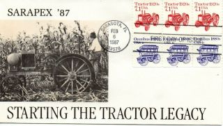 Us Fdc 2127 Tractor Pnc3 Plate 1,  Sarapex 
