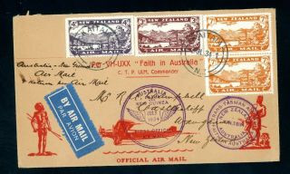 Zealand/australia/papua 1934 First Flight Cover (o084)